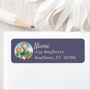 NeoGothic St. Anne och Young Mary (SAU 29) Returadress Etikett