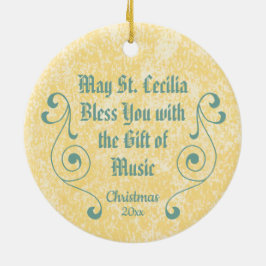 NeoGothic St. Cecilia of Rom (uppgifter; BNG 02) C Julgransprydnad Keramik