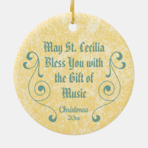 NeoGothic St. Cecilia of Rom (uppgifter; BNG 02) C Julgransprydnad Keramik