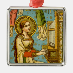 NeoGothic St. Cecilia of Rom (uppgifter; BNG 02) Julgransprydnad Metall