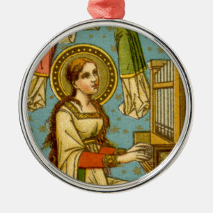 NeoGothic St. Cecilia of Rom (uppgifter; BNG 02) Julgransprydnad Metall