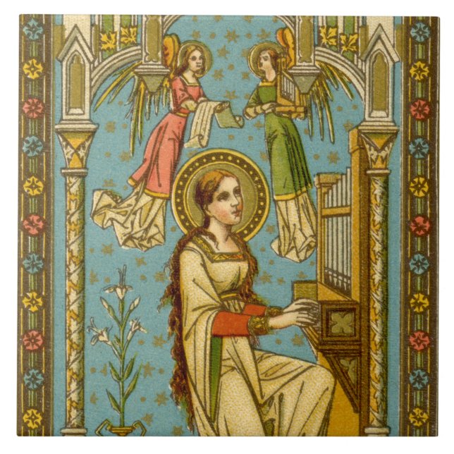 NeoGothic St. Cecilia of Rom (uppgifter; BNG 02) Kakelplatta (Framsidan)