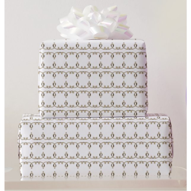 Neoklassisk 3D Embossed Guld Gradient Bröllop Presentpapper (Skapare uppladdad)