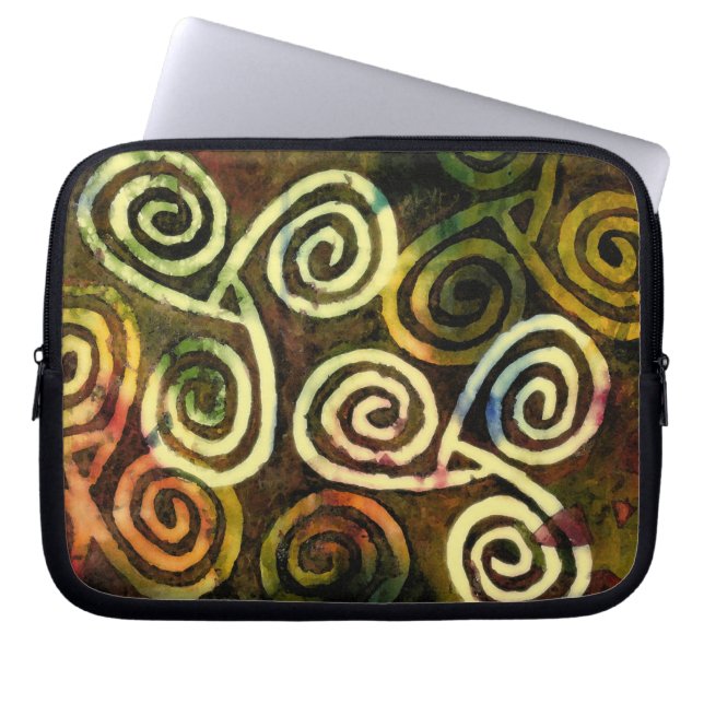 NeoLithic elektronisk grottakonst hänger lös Laptop Sleeve (Framsidan)