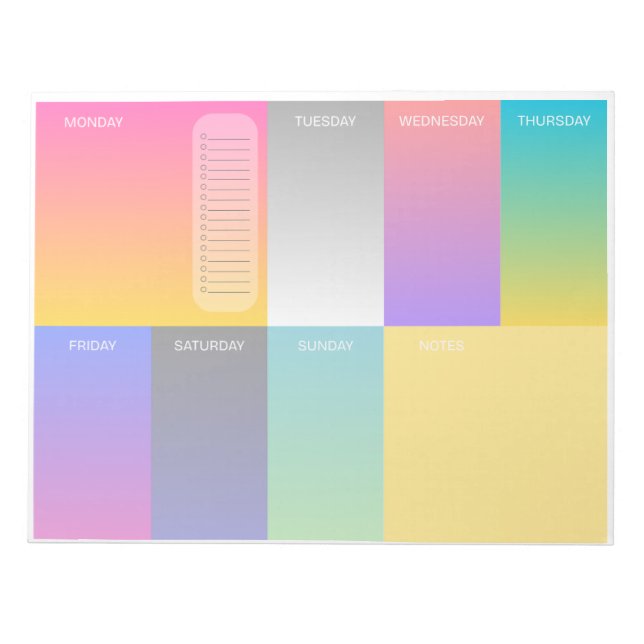 Neon 8x11-anteckningsblock anteckningsblock (Framsida)