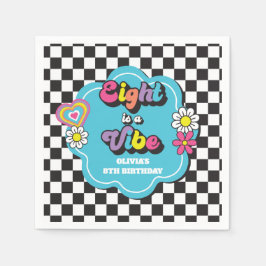 Neon 90s Retro Eight är en stämning 8-årsdag Pappersservett