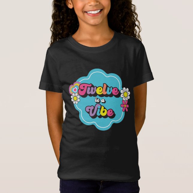 Neon 90s Retro Elva är en Vibe 12:e Birthday T Shirt (Framsida)
