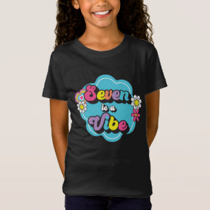 Neon 90s Retro Seven är en stämning 7-årsdag T Shirt