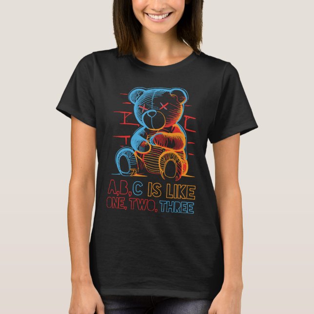 Neon ABC Nallebjörn T Shirt (Framsida)