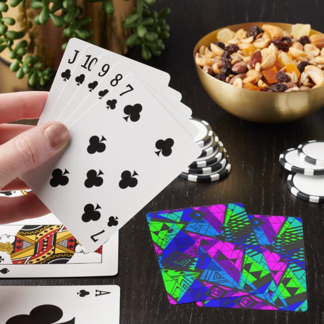 Neon abstrakt . casinokort (På plats)