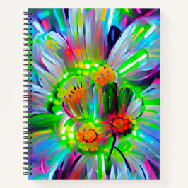 Neon Abstrakt Daisy med Vivid Färg