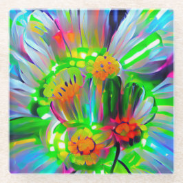 Neon Abstrakt Daisy med Vivid Färg