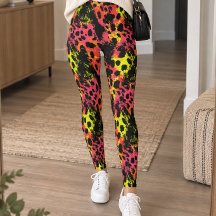 Neon Abstrakt Leopardsmönster