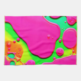 Neon Abstrakt Liquid Dreams Kökshandduk