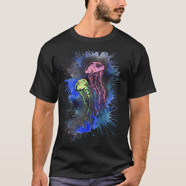 Neon Abstrakt Manet T Shirt (Framsida)