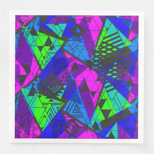 Neon abstrakt . pappersservett (Framsida)