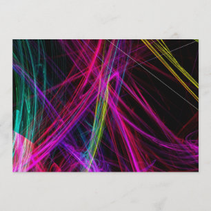 Neon Abstrakt Party-inbjudan Inbjudningar