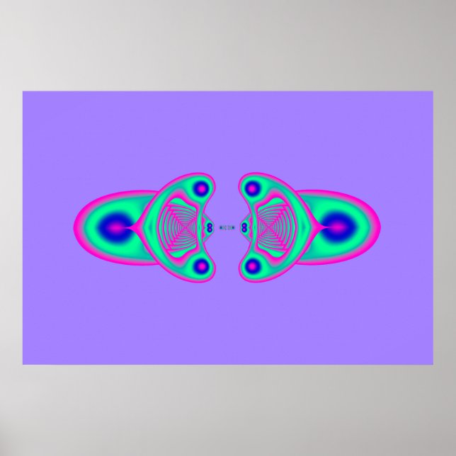 Neon Abstrakt Shapes Poster (Framsidan)