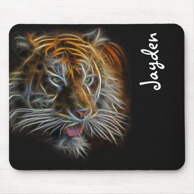 Neon Abstrakt TigerHead Mouse Pad Musmatta (Framsidan)