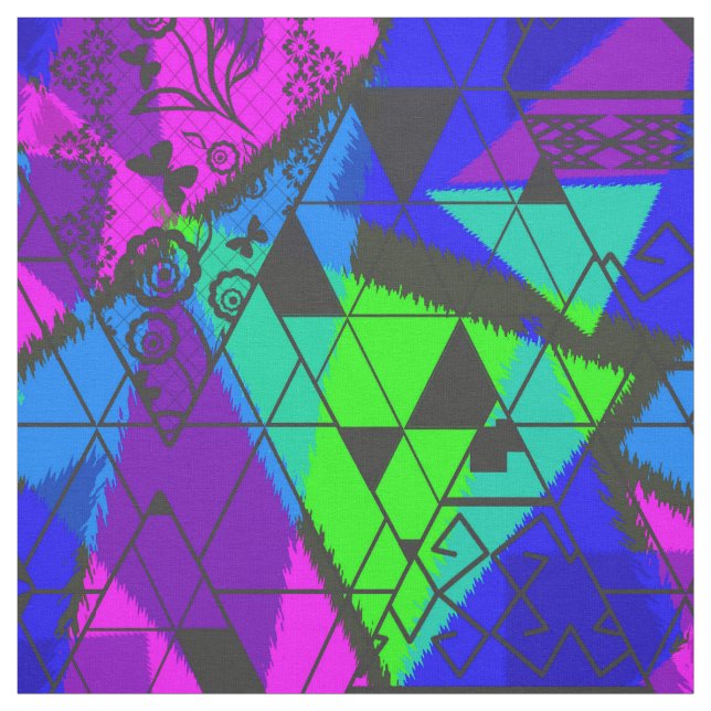 Neon abstrakt . tyg (Provkarta)