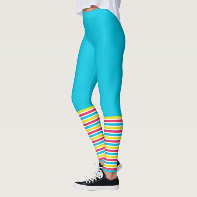Neon Aerobics Leg Warmer Leggings (Vänster)