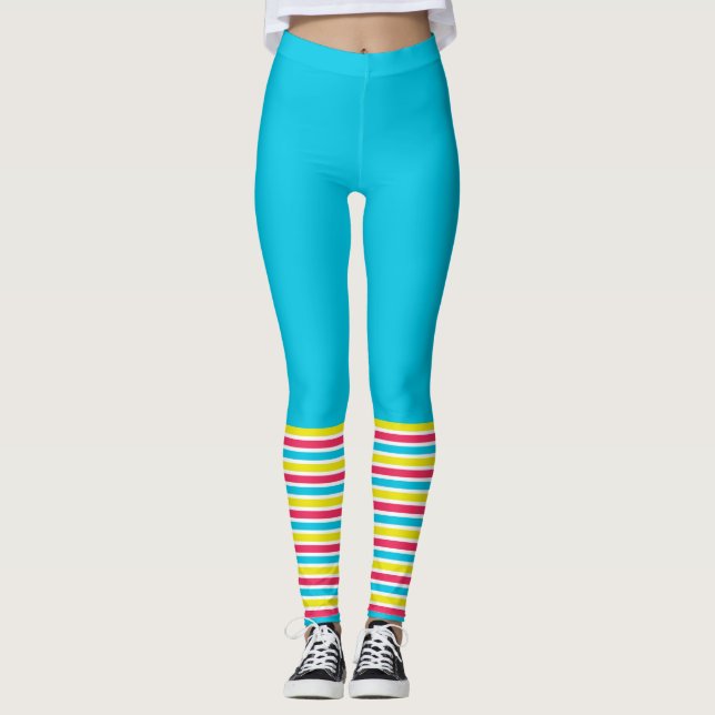 Neon Aerobics Leg Warmer Leggings (Framsida)