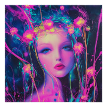 Neon Alien Goddess