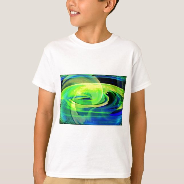 Neon Alien liggande Abstrakt Tee (Framsida)