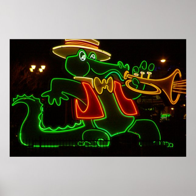 Neon Alligator Poster (Framsidan)