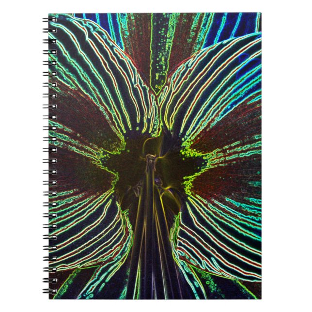 Neon Amaryllis Anteckningsbok Med Spiral (Framsidan)