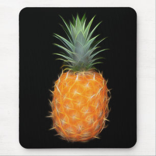 Neon Ananas Lysande Frukt Konst  Musmatta