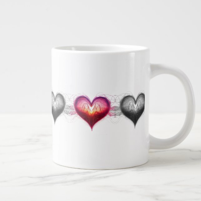 Neon Anatomical Heart iPhone / iPad case Jumbo Mugg (Höger)