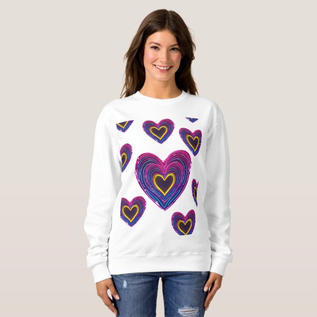 Neon anatomiskt hjärta iPhone/iPad-fodral T Shirt (Hel framsida)