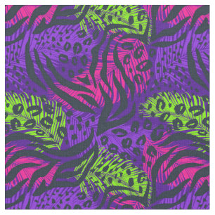 Neon Animal Print Tyg