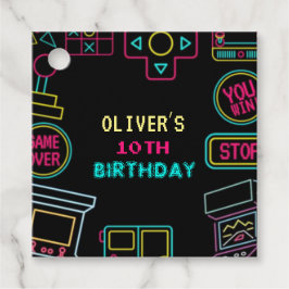 Neon Any year-videospel fyller år Gåvor Etiketter