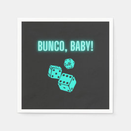 Neon Aqua Bunco Baby Pappersservett