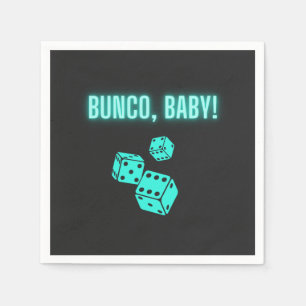 Neon Aqua Bunco Baby Pappersservett