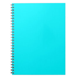 Neon Aqua Enfärgad Minimalistisk Anteckningsbok