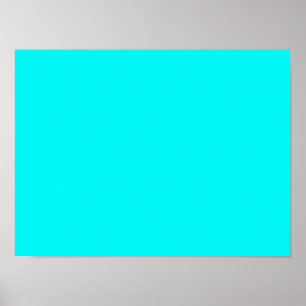 Neon Aqua Poster