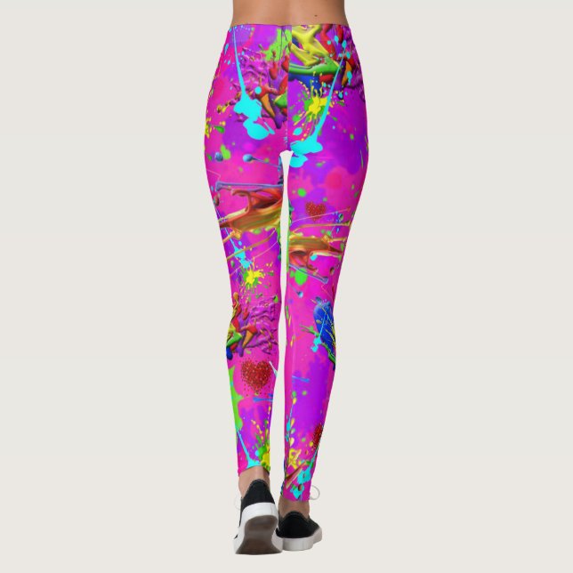 Neon är en spridd färg CBDOilPrincess   Leggings (Baksida)