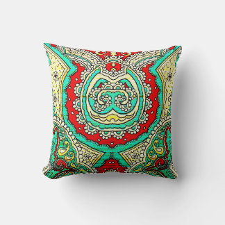 Neon arabesque ornament: 80 år stil. kudde