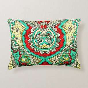 Neon arabesque ornament: 80 år stil. prydnadskudde