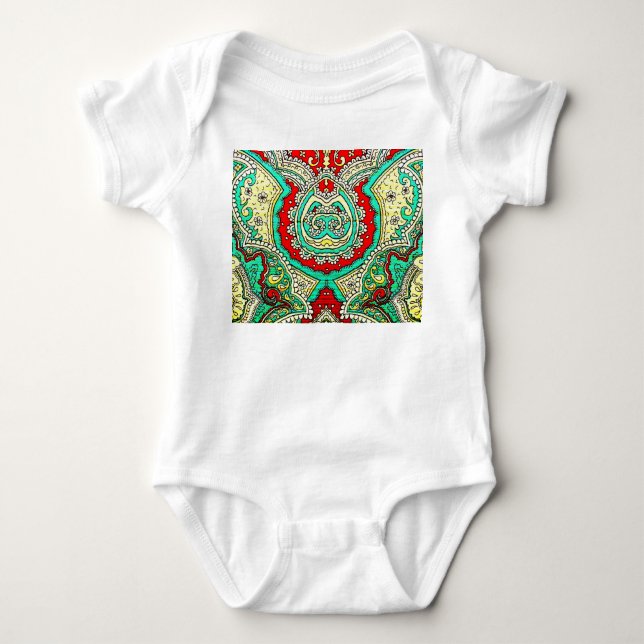 Neon arabesque ornament: 80 år stil. t shirt (Framsida)