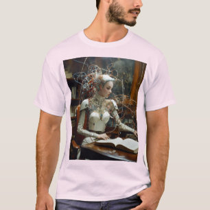 Neon Archives: Cybernetic Wisdom Unveiled T Shirt