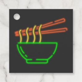 Neon asiatisk nudel skål gåvor etiketter