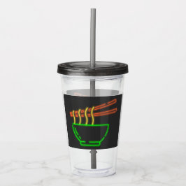 Neon asiatisk nudel skål take away mugg