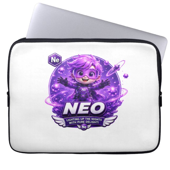 Neon ATOMIVRA Laptop Fodral (Framsidan)