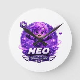 Neon ATOMIVRA Rund Klocka