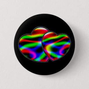 Neon Aurora Hearts Knapp
