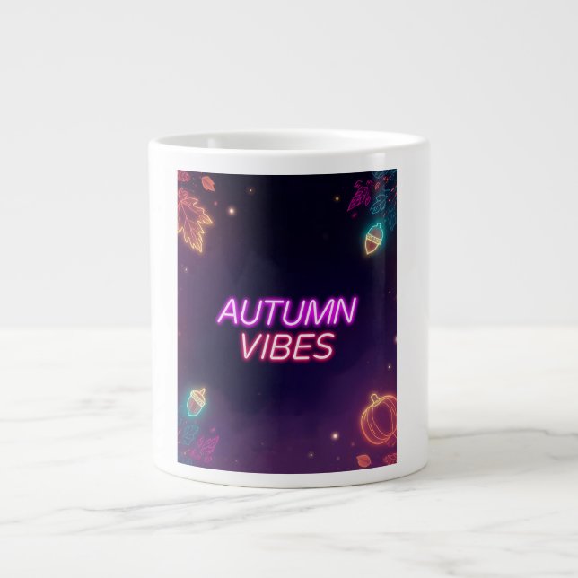 Neon Autumn Vibes Jumbo Mugg (Framsidan)